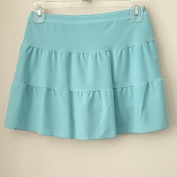 Tennis Apparel skort/top 2 piece set by Balle de Match, XS/S, White/Teal, GUC - Picture 7 of 16